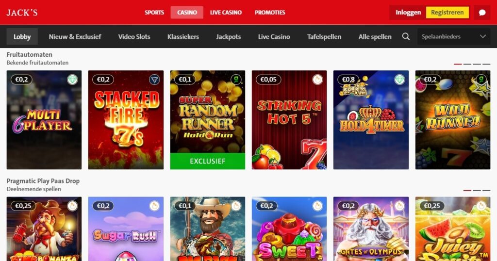 jacks casino online casino pagina