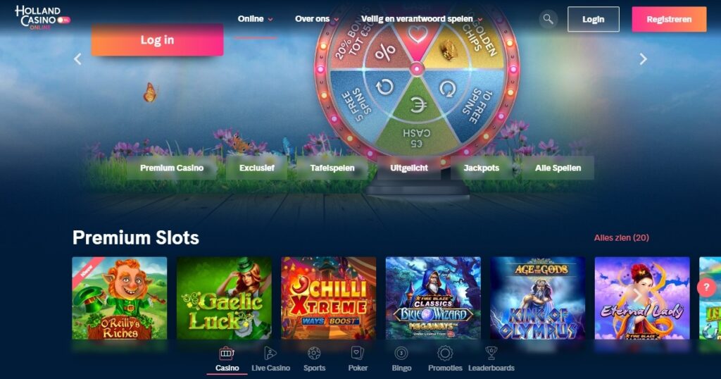 Alle spellen pagina van holland casino online 