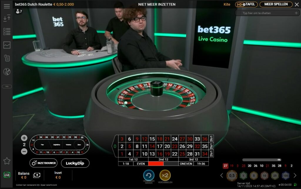bet365 live roulette table
