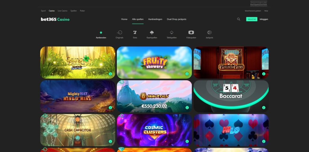 casino bet365 alle spellen pagina