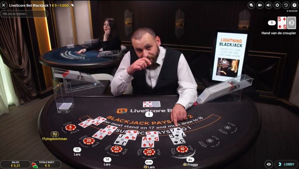 live blackjack tafel van livescore bet casino 