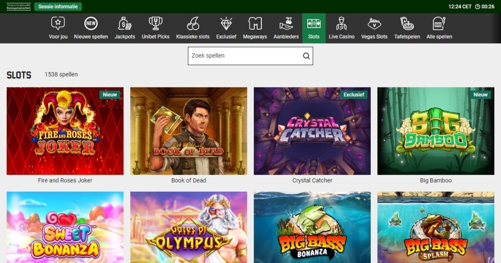 unibet.nl slots pagina